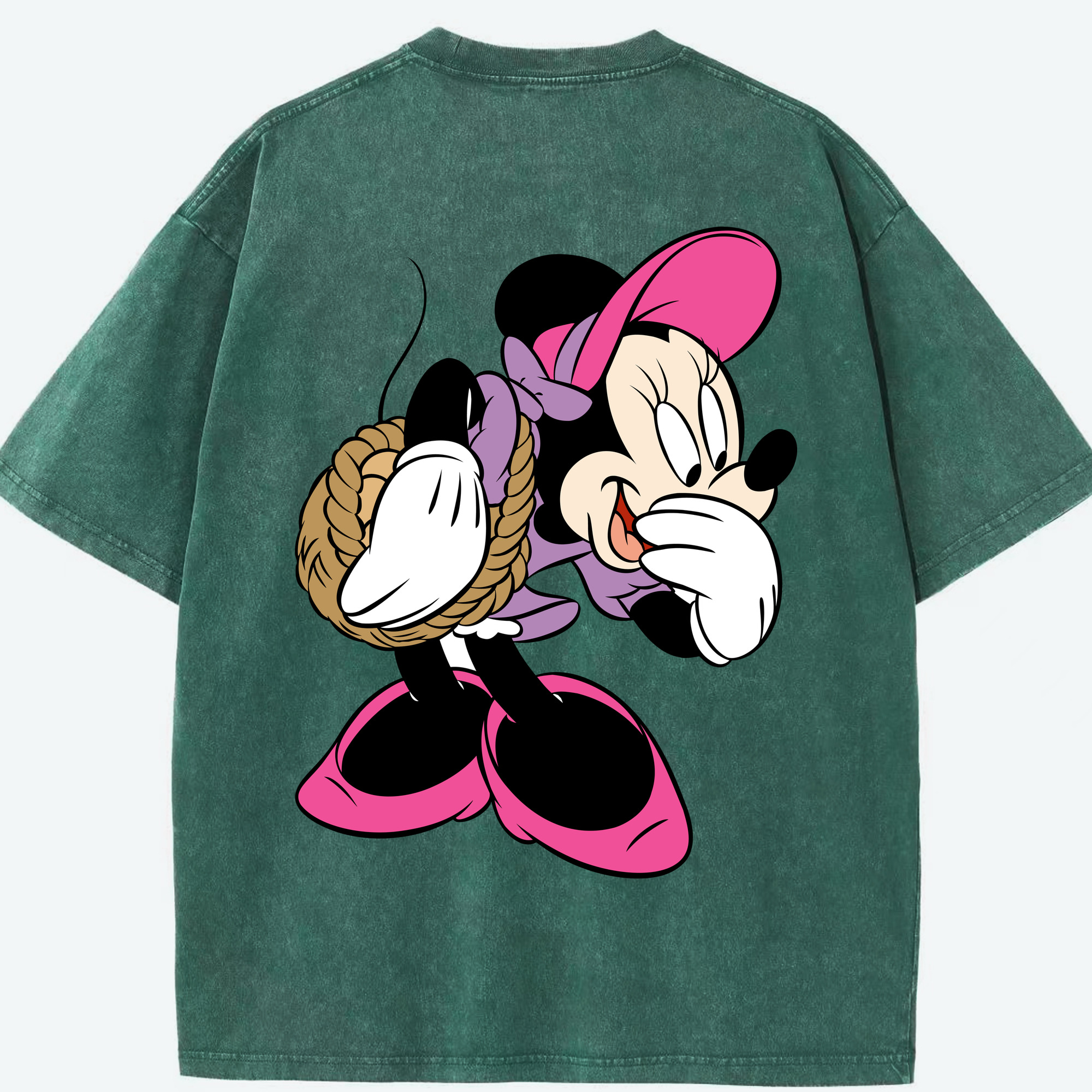 （画像用） ミッキーマウス Mickey Mouse 綿100% ヴィンテージ風 半袖Tシャツ（背面プリント）